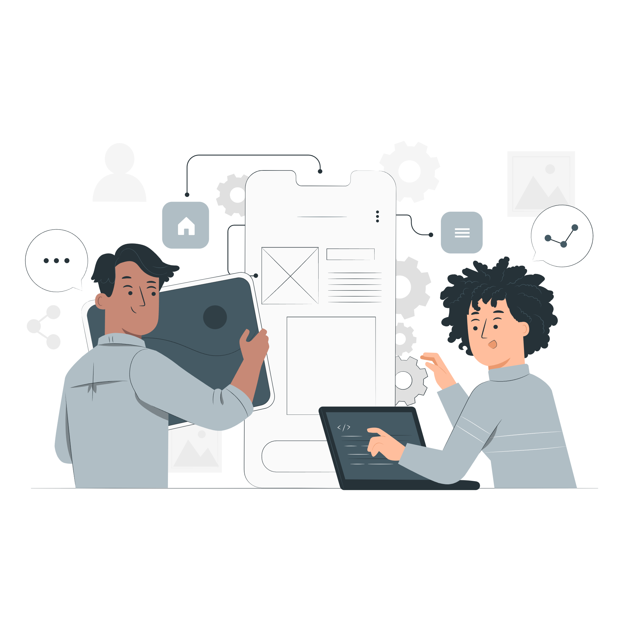 Inspire Works Web Development Illustration